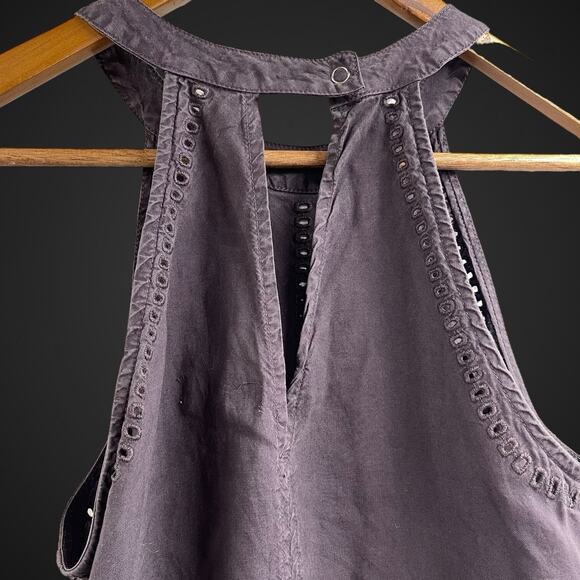 Cloth & Stone Tank Top XS Lyocell Lace Eyelet Trim - Picture 6 of 7